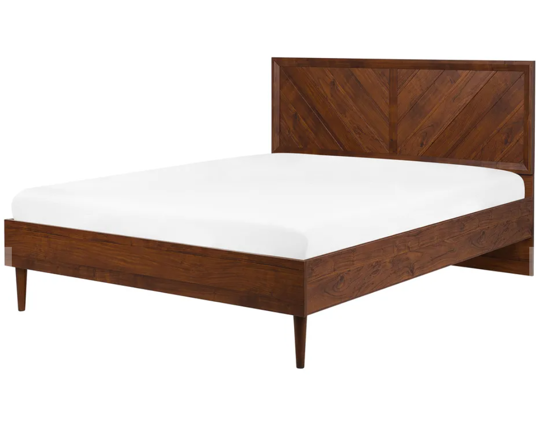 Mid-Century Wood Platform Bed