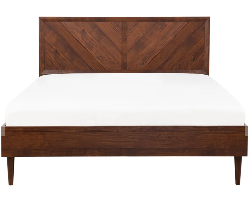 Mid-Century Wood Platform Bed