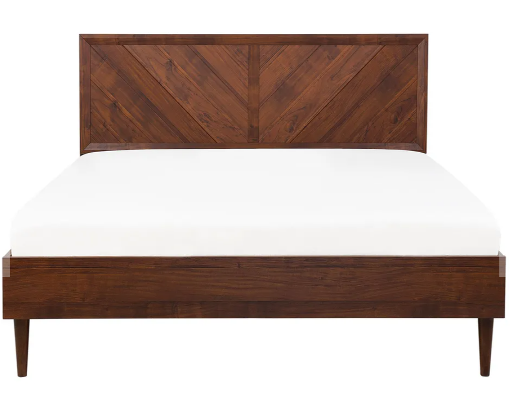 Mid-Century Wood Platform Bed