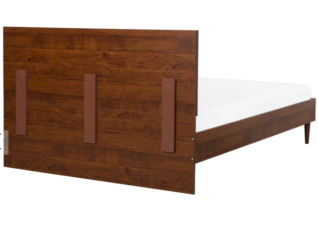 Mid-Century Wood Platform Bed