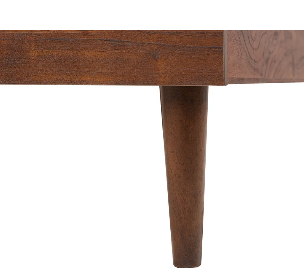 Mid-Century Wood Platform Bed