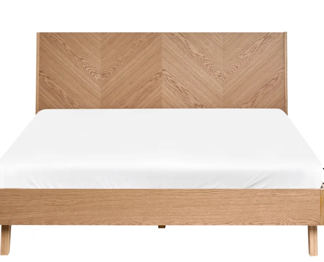 Solid wood bed