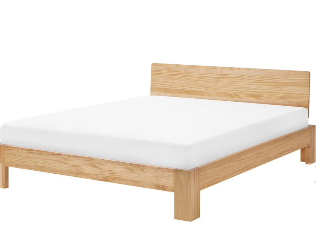 Solid wood bed