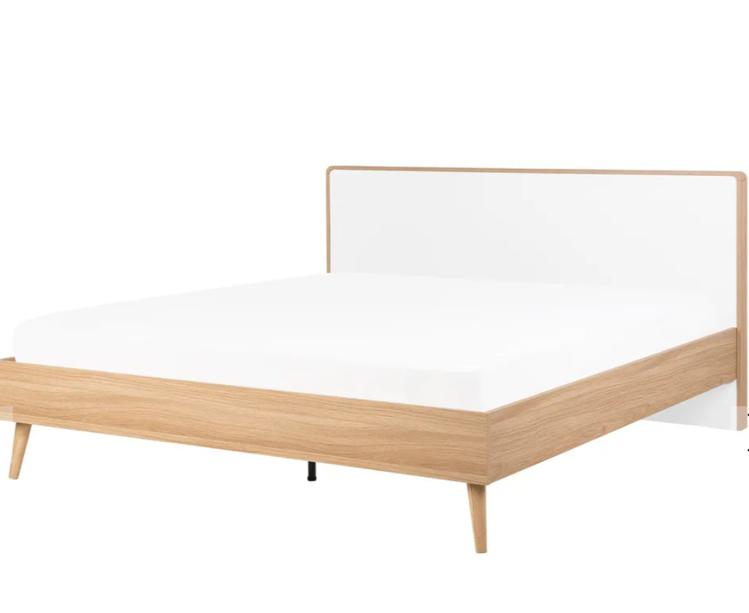 Beige Modern wooden bed