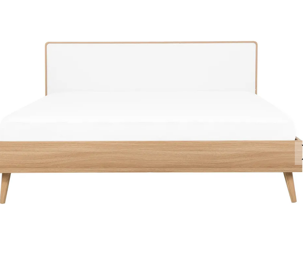 Beige Modern wooden bed