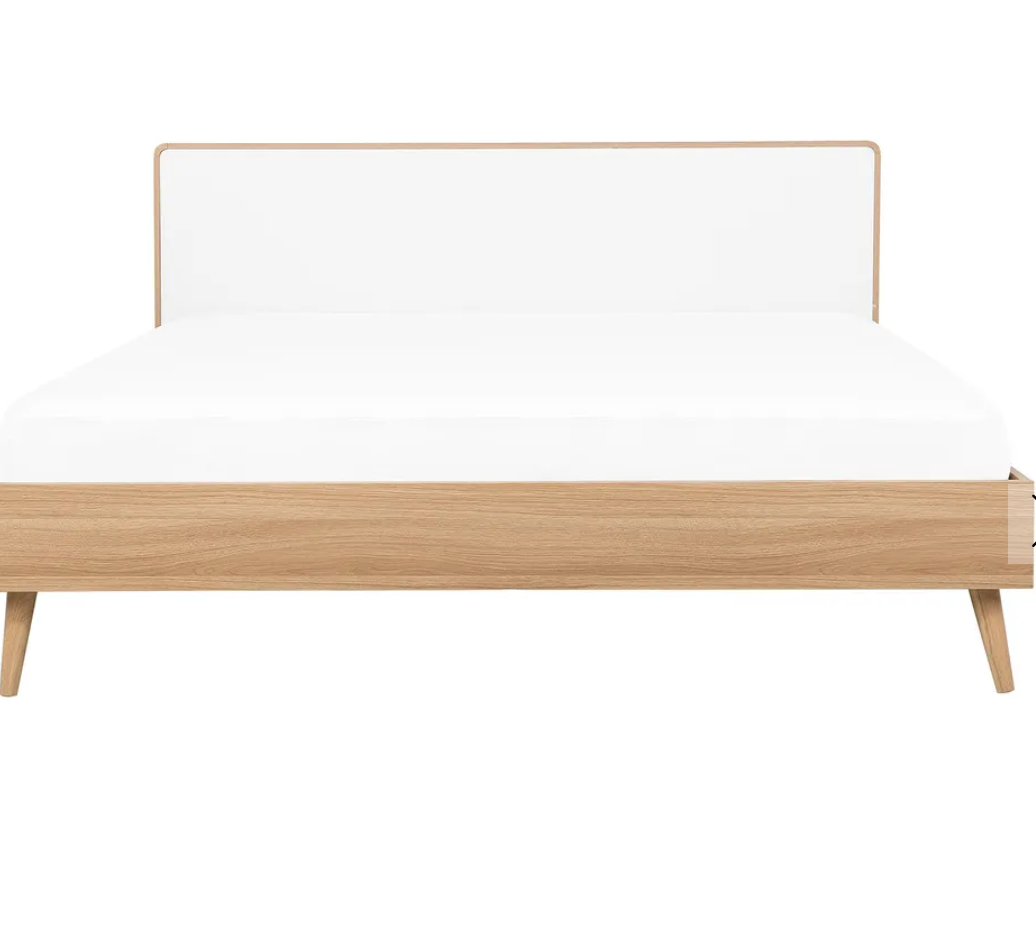 Beige Modern wooden bed