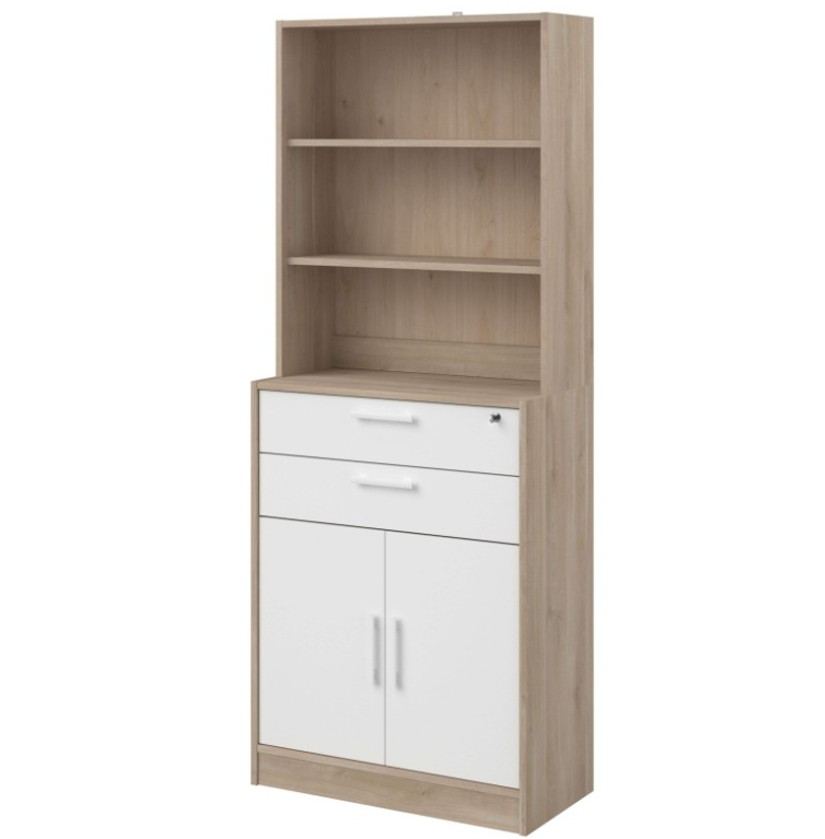 Storage Cabinet with Open Shelves