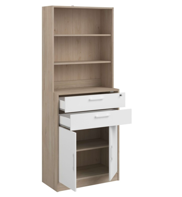 Storage Cabinet with Open Shelves