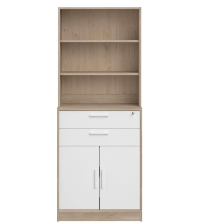 Storage Cabinet with Open Shelves