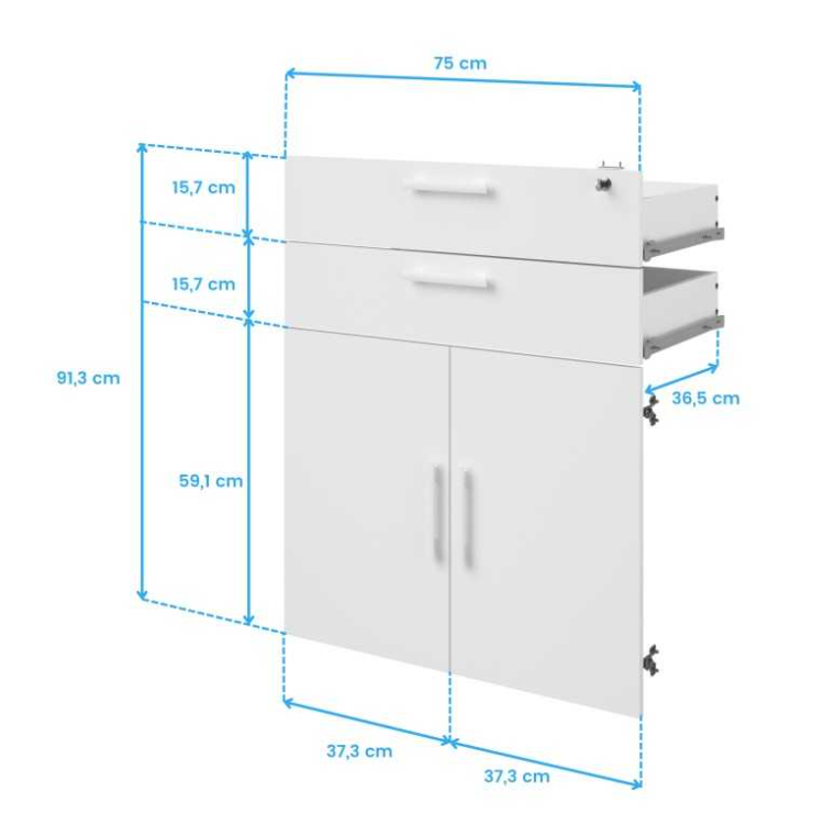 Storage Cabinet with Open Shelves
