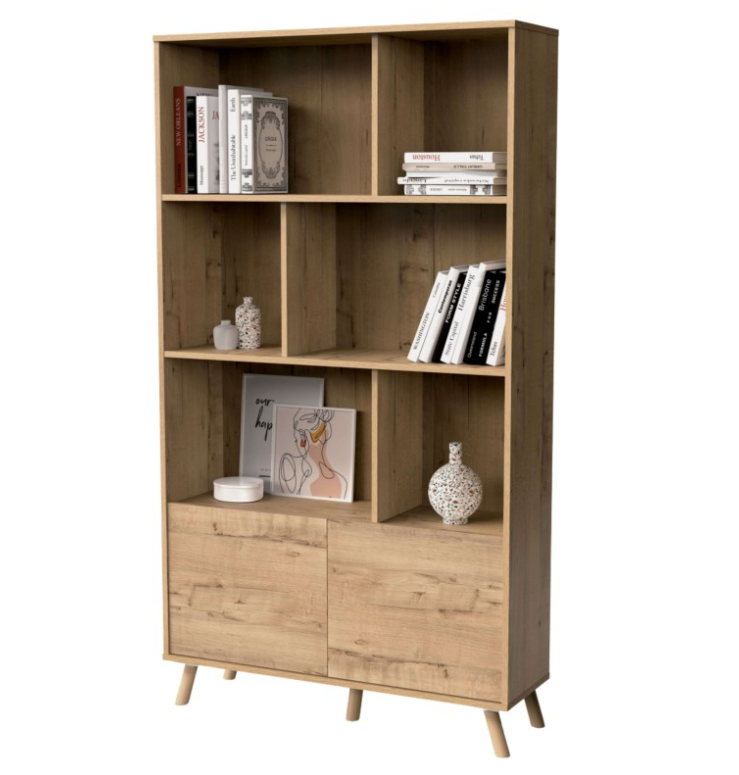 Wooden Book & Storage Shelf