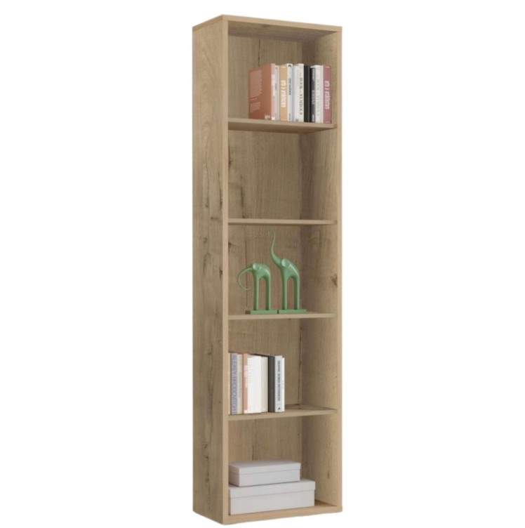 Slim Oak Bookshelf