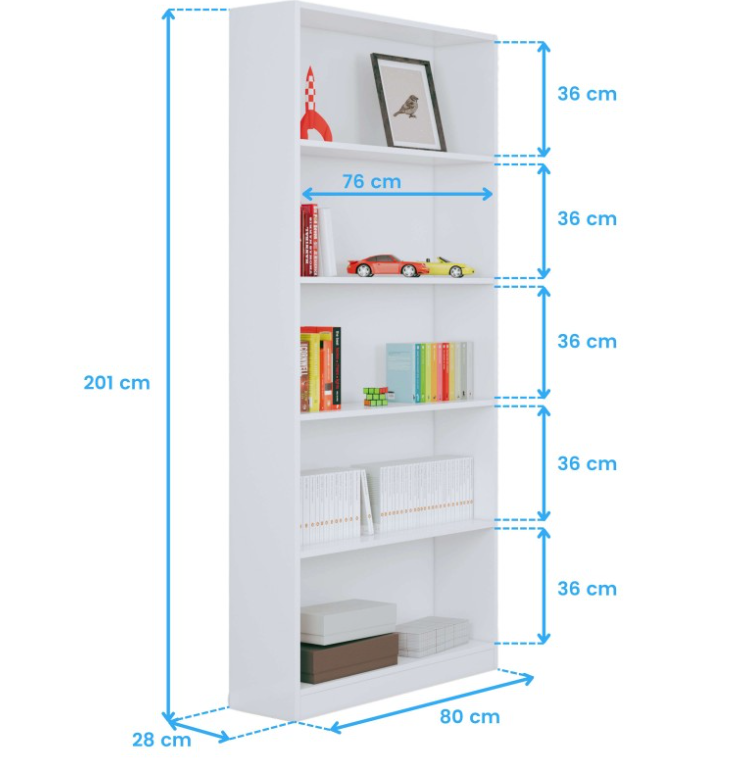 Minimal White Bookcase