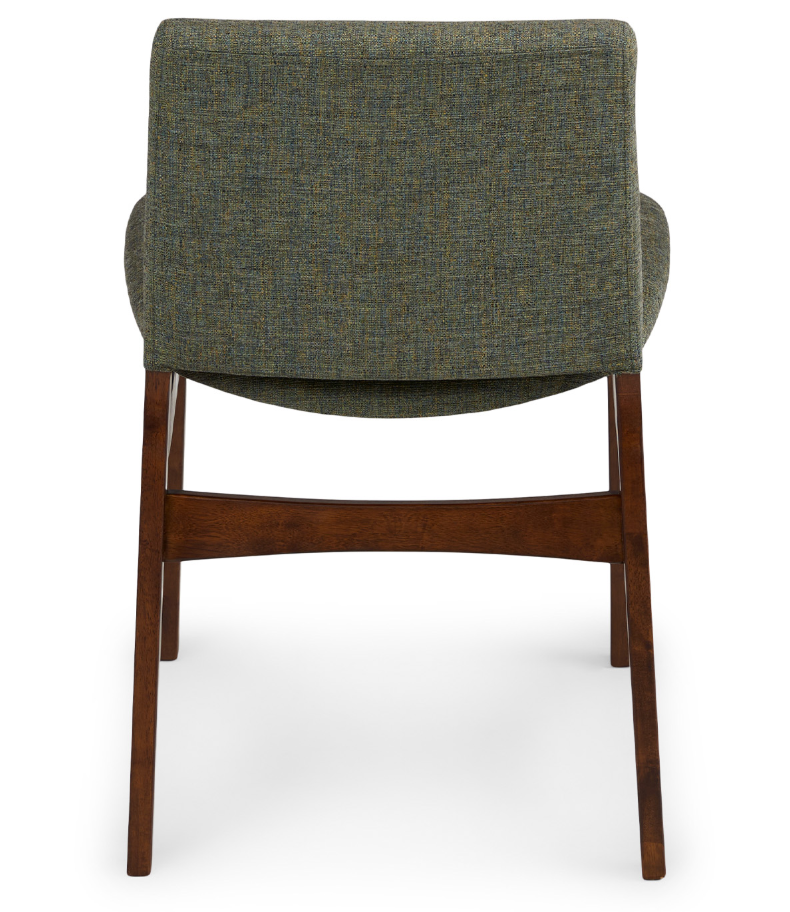 Upholstered Dining Chair - Walnut and Hemlock Green