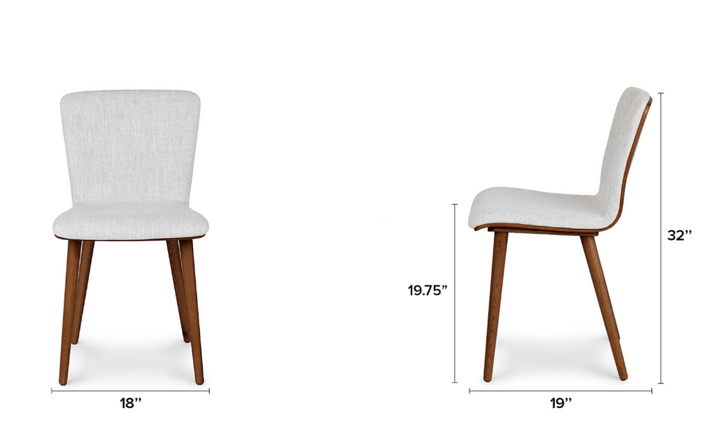 Dining Chair -Walnut and Mist gray