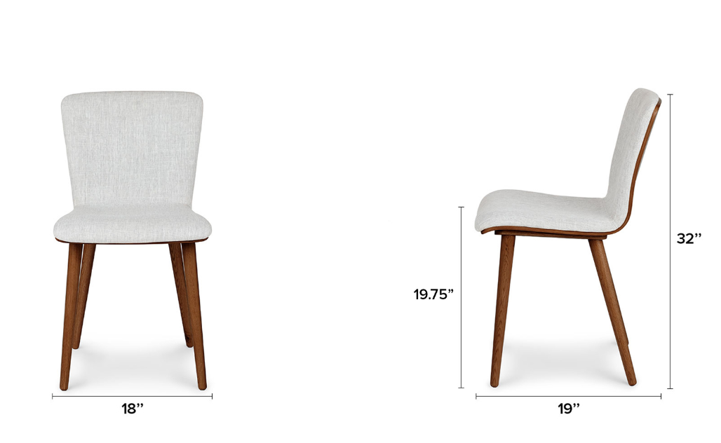 Dining Chair -Walnut and Mist gray