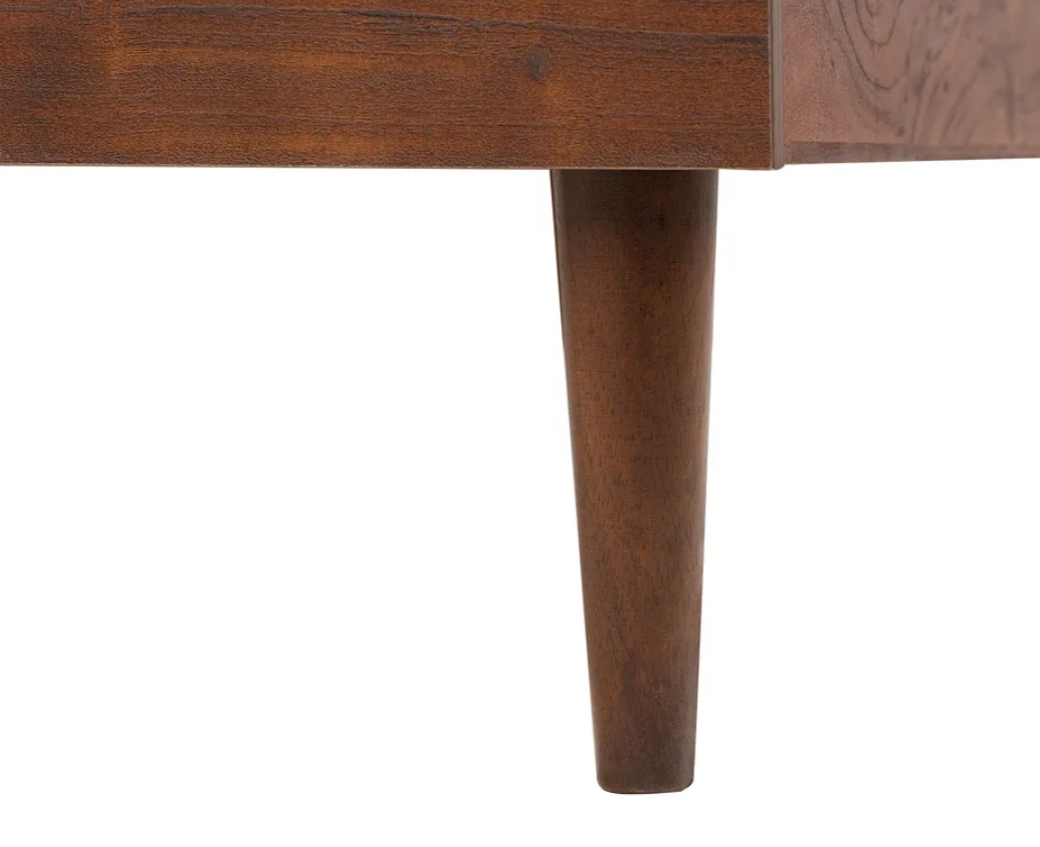 Mid-Century Wood Platform Bed